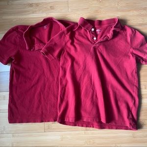 Old Navy Bundle of Red Polo Shirts Size Medium